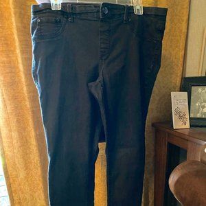 JEANS, GLORIA VANDERBILT, BLACK DENIM,